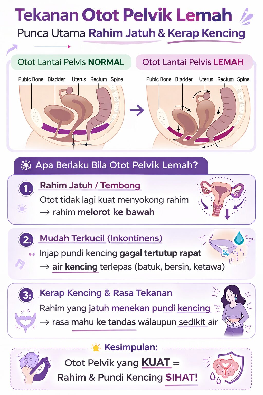 Tekanan Otot Pelvik Lemah